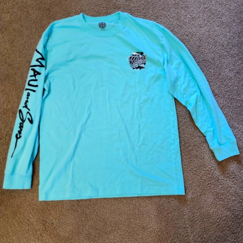 Maui and Sons Teal X-Large Long Sleeve Shirt